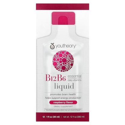 Vitamin B12 & B6 Liquid Supplement – 12 Pack
