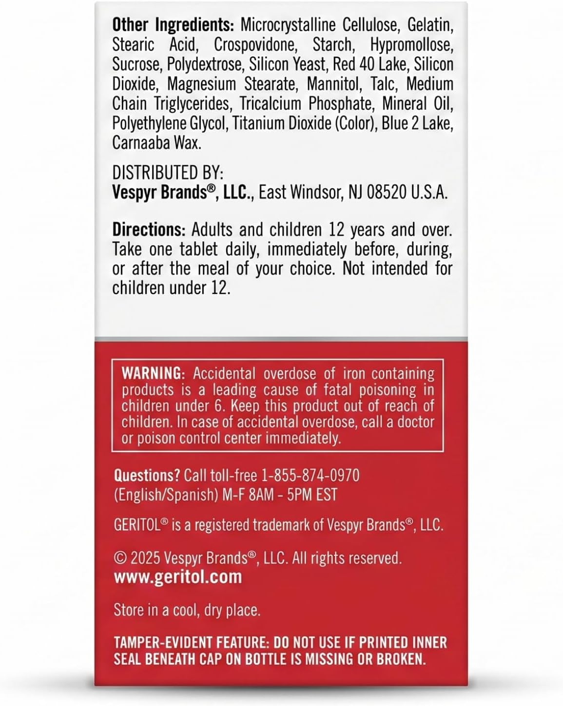 Geritol Complete Tablets (Pack of 4) - 100 Tablets per Bottle - görsel 6