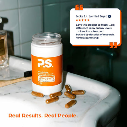 PS Longevity Supplements – Methylated – Methylated B Vitamins : Active folate (L-methylfolate) and methylcobalamin – Image 7