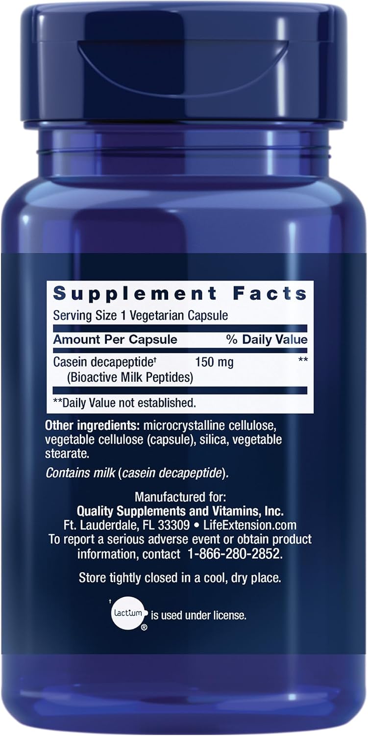 Life Extension Bioactive Milk Peptides - Sleep, Mood and Relaxation Support (30 Capsules) - görsel 2