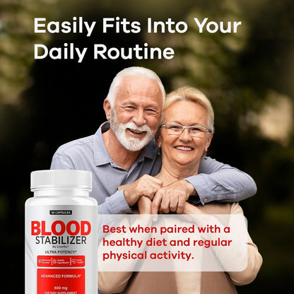 (3 Pack) Blood Stabiliser Supplement - Original Blood Stabiliser Advanced Blood Formula Capsules, BloodStabiliser All Nature's Pills - Maximum Strength, Premium Vitamin, 90 Capsules for 3 Months
