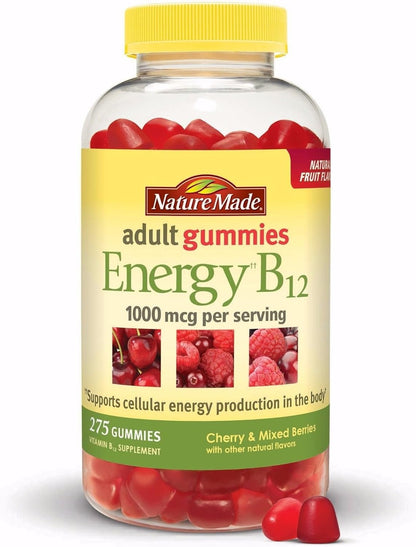 Nature Made Energy B12 Adult Gummies - 1000 mcg, 150 Count, Pack of 2