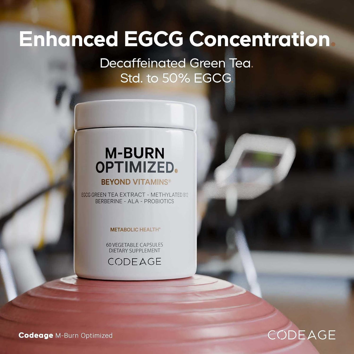 Codeage M-Burn Optimised Supplement - Decaffeinated Green Tea (50% EGCG), Berberine, Akkermansia Probiotic, Vitamin B12 - 60 – Image 3