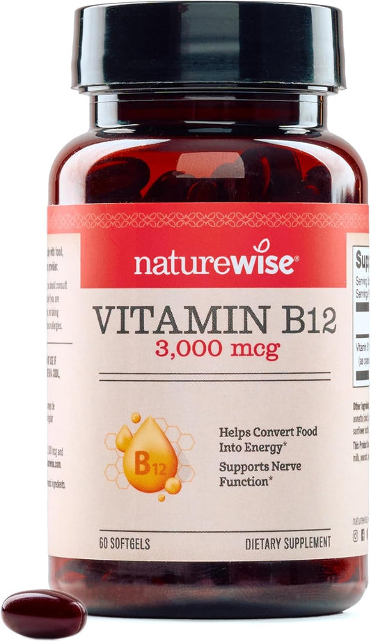 NatureWise Vitamin B12 3000 mcg High – Vegans and vegetarians : B12 is naturally found only in animal foods, so – Image 1