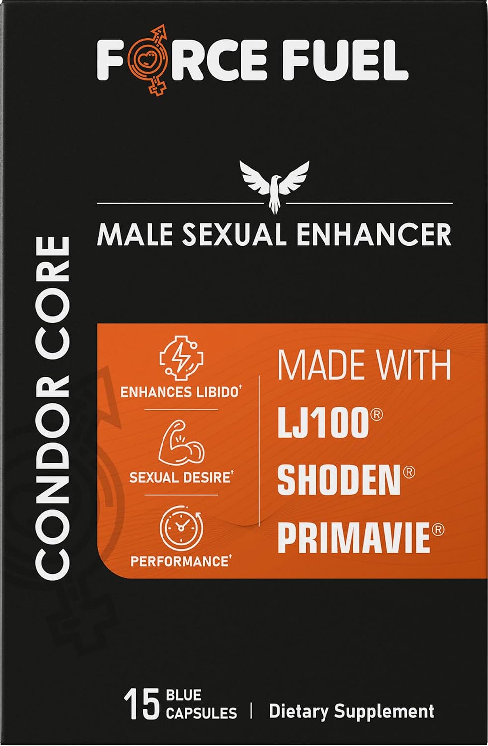 Condor Core – Male Enhancement Capsules – – LJ100 Tongkat Ali – A standardised root extract from Southeast Asia, – Image 1