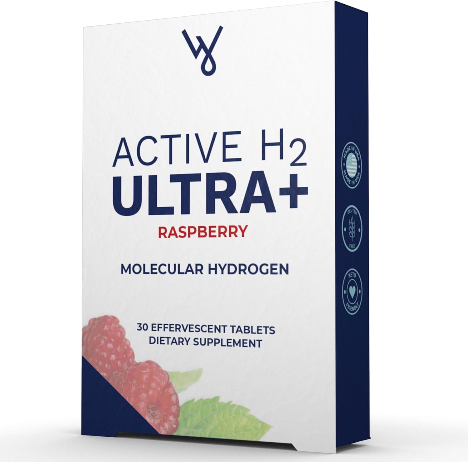 Active H2 Ultra+ Hydrogen Water Tablets - Natural Raspberry, 30 Serves - görsel 1