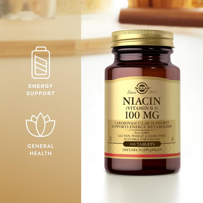 Solgar Niacin (Vitamin B3) 100 mg Tablets