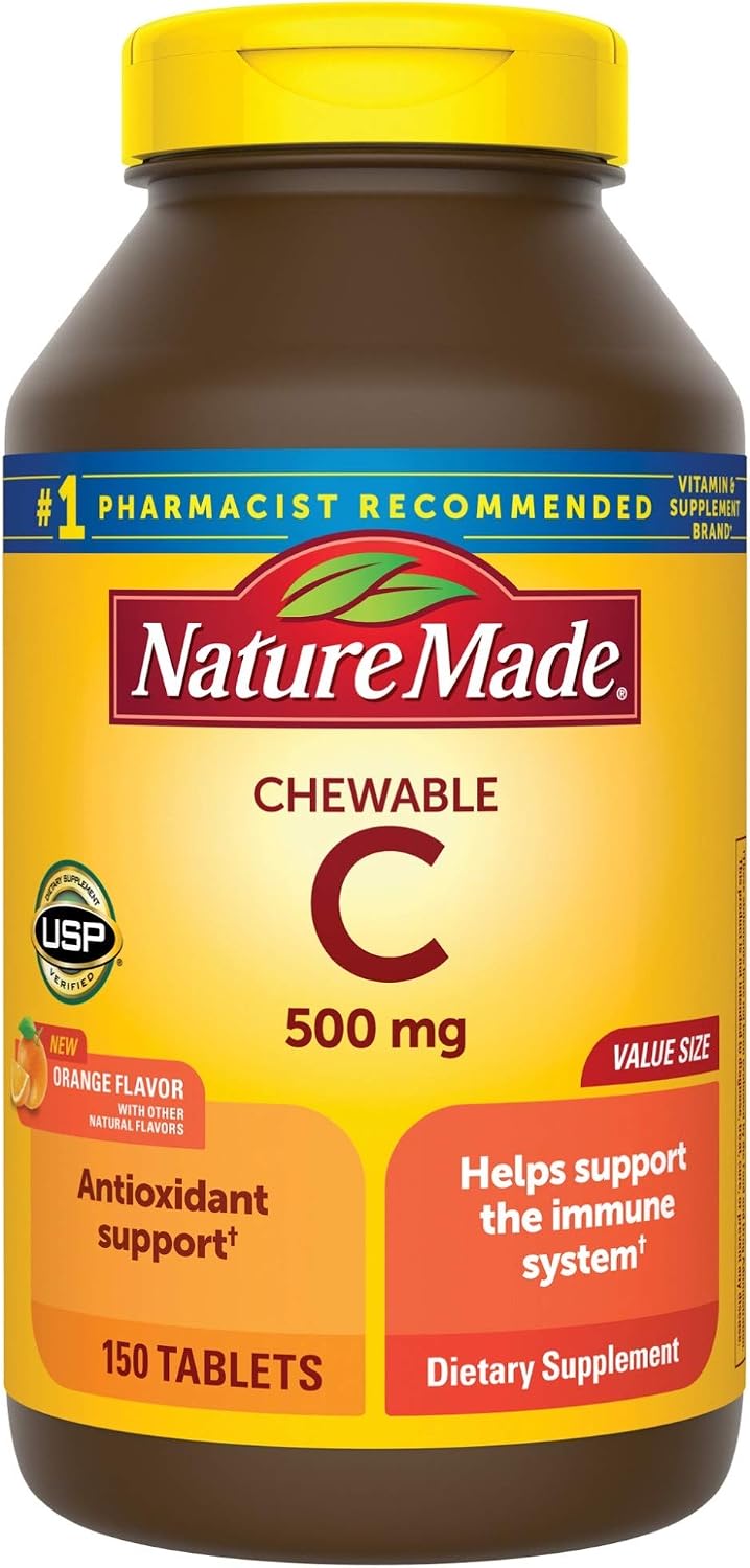 Nature Made Chewable Vitamin C 500 mg Tablets, 150 Pack - görsel 1