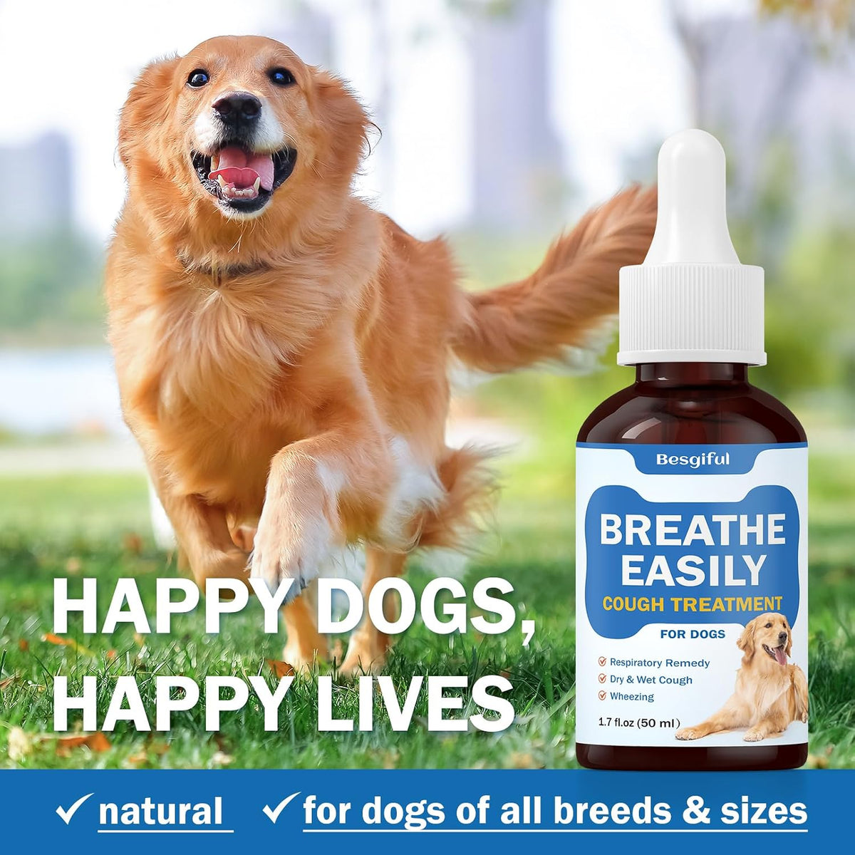 Besgiful Natural Herbal Trachea Support for – Stress-Free Administration: Simply add a few drops to your dog's – Image 5