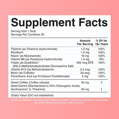 MaryRuth's Energy Dissolving Strips - B Vitamin Complex for Energy Metabolism, Strawberry, 30 Count – Image 9