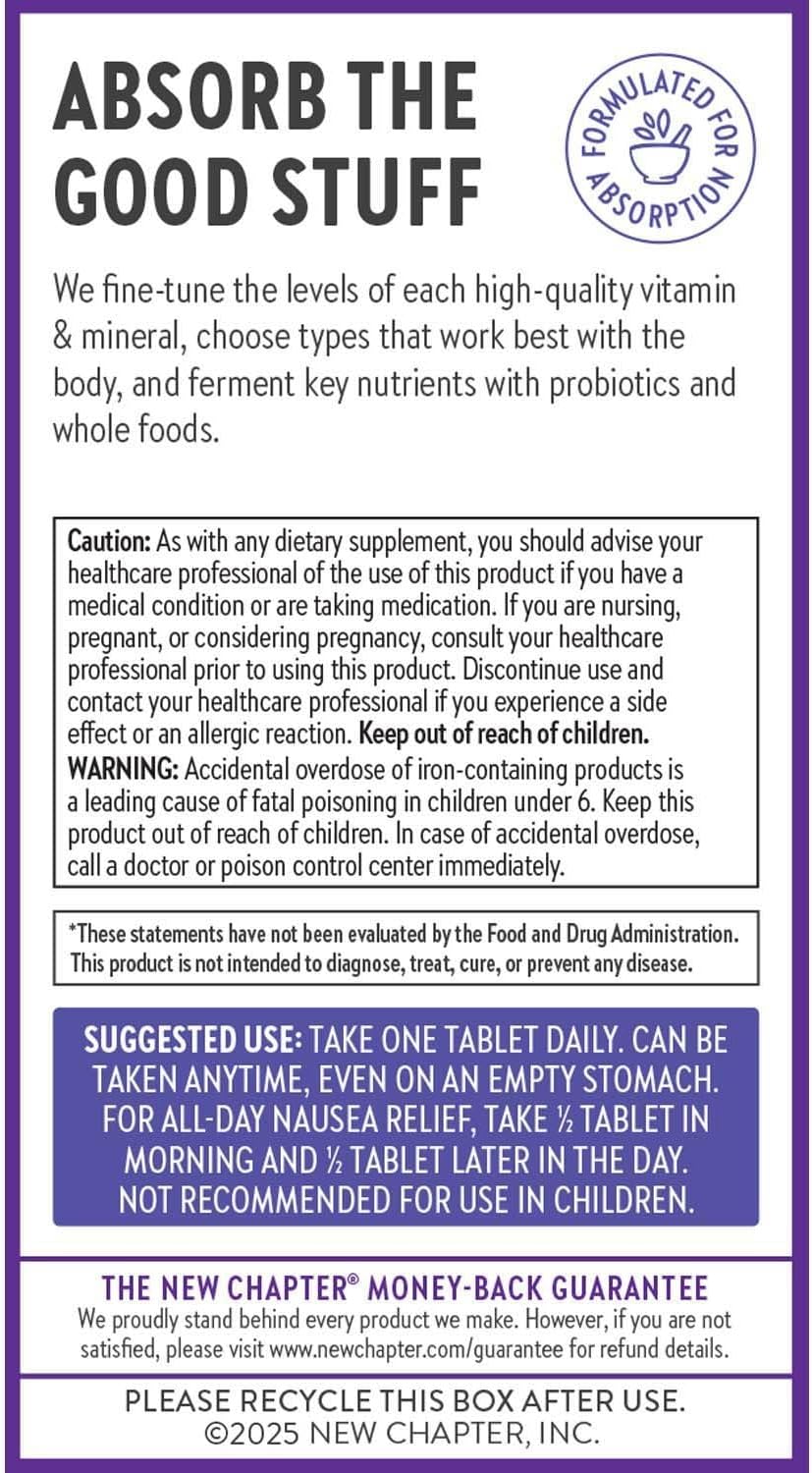 New Chapter Prenatal Vitamins – One Daily Multivitamin for Women 35+ with Methylfolate & Choline, 90 Tablets - görsel 6