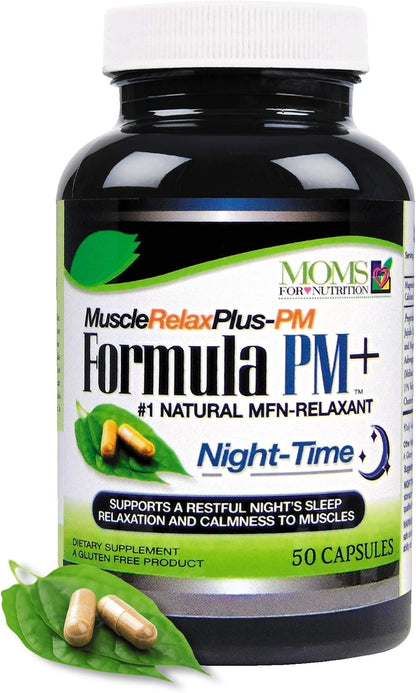 All Natural Muscle Relax Formula PM Plus – Night-Time Relaxer – Maximum Strength Natural Relief (50 Capsules)