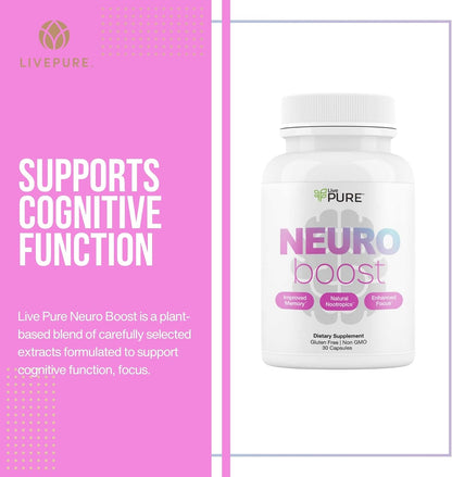 Pure Neuro Boost | 30 Capsules | Nootropic – S7: A proprietary blend that supports nitric oxide production, – Image 2
