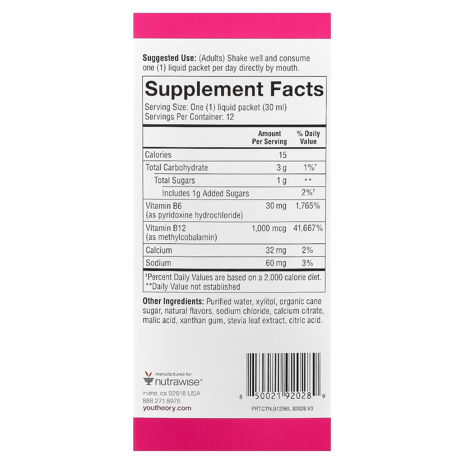 Vitamin B12 & B6 Liquid Supplement – 12 Pack - görsel 2