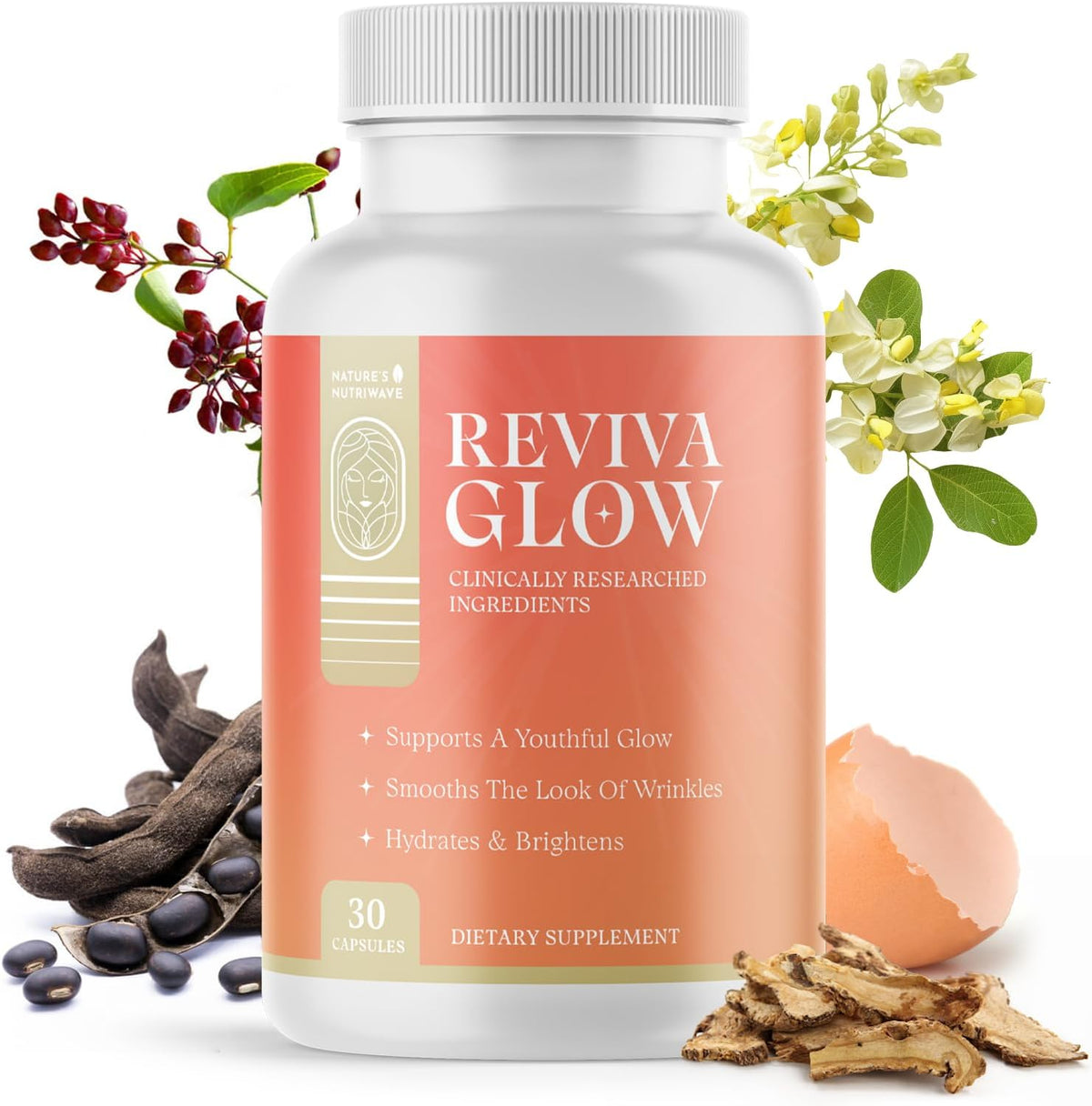 RevivaGlow – Vitamin B12, Biotin & Folate – – Skin firmness and radiance: The nutrient blend may help improve – Image 1