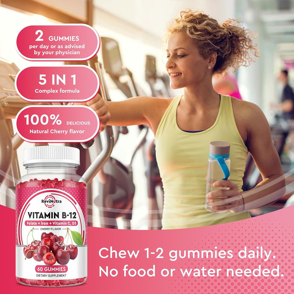 ReviNutra Vitamin B12 Gummies - 5000 mcg – 120 gummies per pack (2-month supply at 2 gummies/day) – Image 6