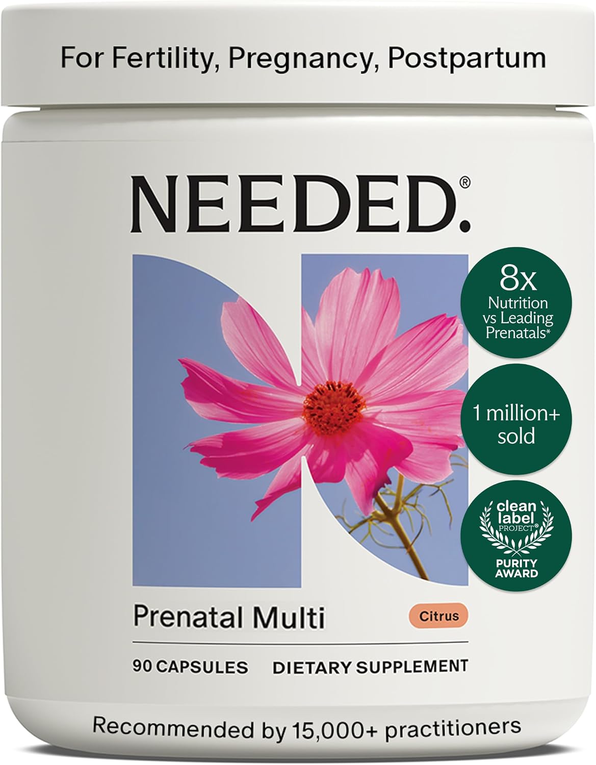 Needed. Prenatal Multi Essentials Capsules - 23 Nutrients for Pregnancy, Breast-feeding, Postpartum | Third-Party Tested, – Image 1