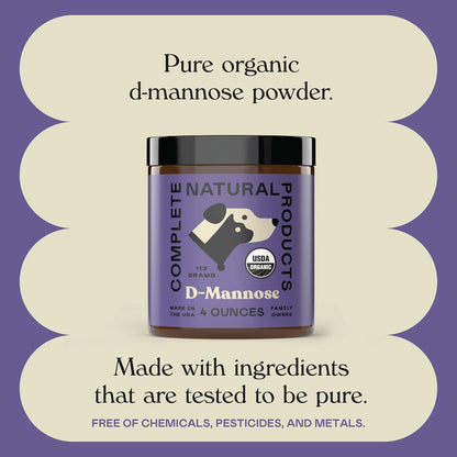 CNP Organic D'Mannose Powder for Pets 113g - Pure D-Mannose Urinary Support for Dogs and Cats