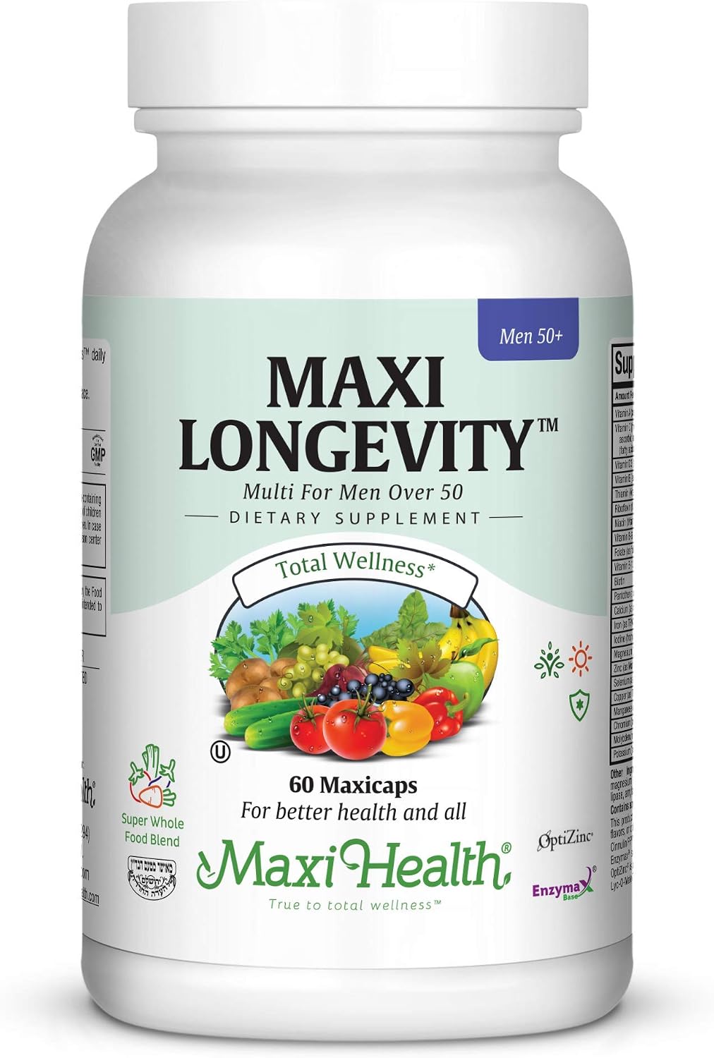 Maxi Health Multivitamin 50 Plus - Daily Multivitamin for Women Over 50 with Vitamin B12, D, Zinc, Magnesium & More - Energy, Immune & Heart Support - Non-GM (120 Tablets) - görsel 6