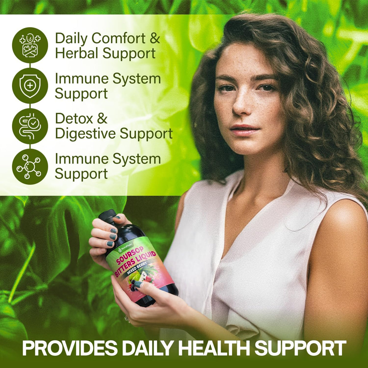 NutraPeaks Soursop Bitters Liquid – Mixed Berry, 473 mL – Image 3