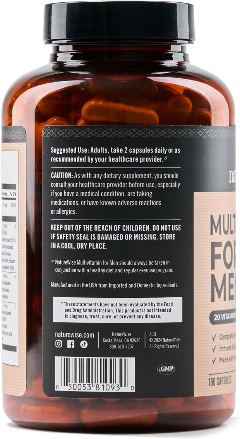 NatureWise Multivitamin for Men – Daily Male – Immune Function: Vitamins C, D, and zinc are well-known for their – Image 7