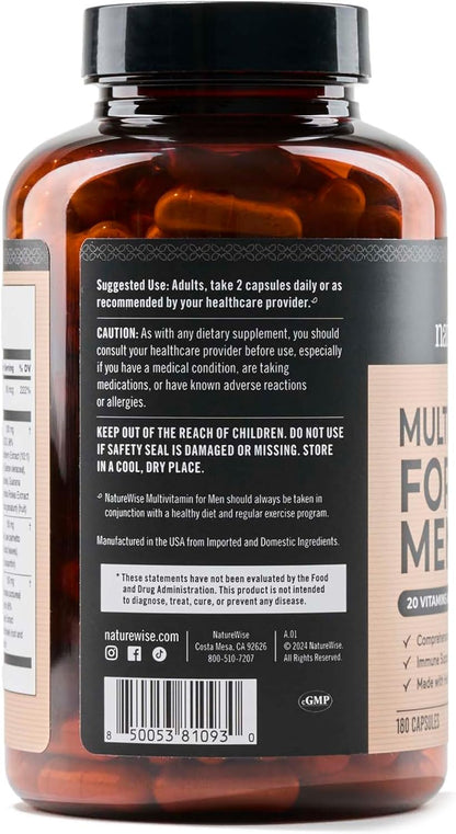 NatureWise Multivitamin for Men – Daily Male – Immune Function: Vitamins C, D, and zinc are well-known for their – Image 7