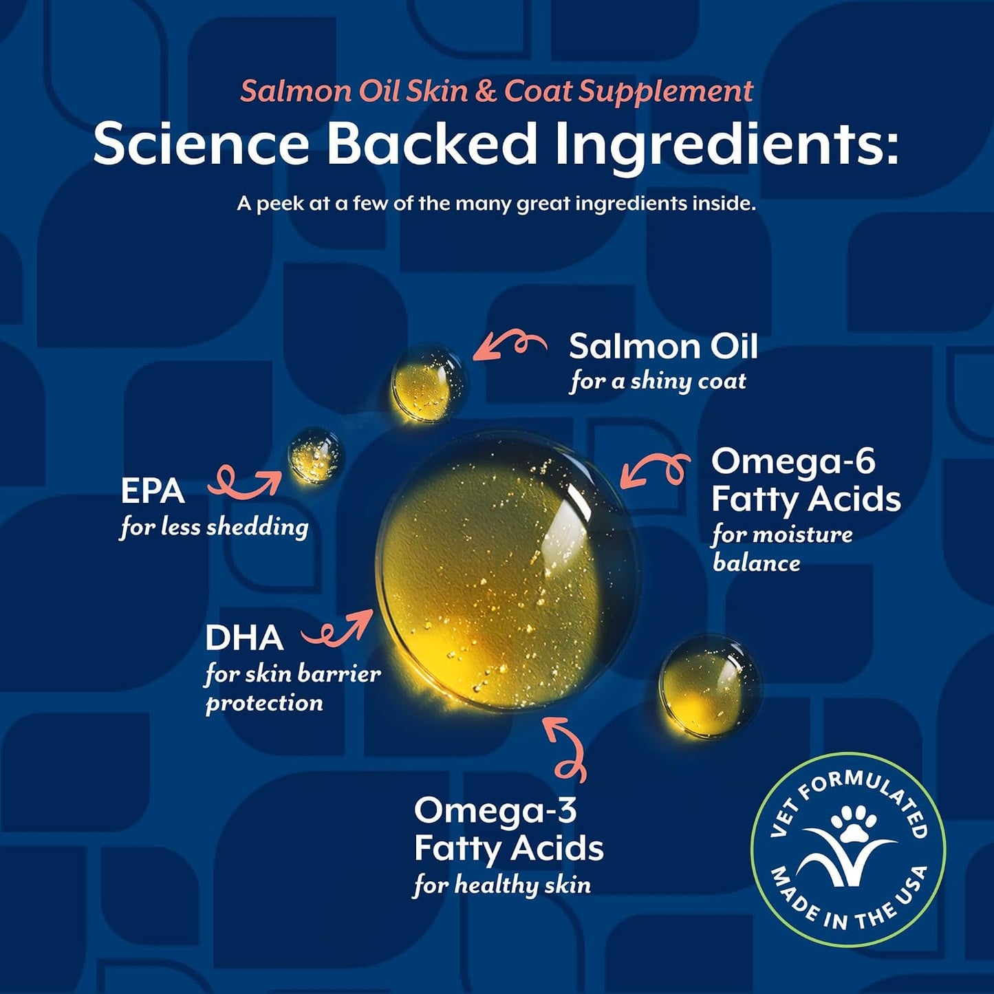 NaturVet – Salmon Oil Skin & Coat Plus Omegas | Supports Healthy Skin & Glossy Coat | Natural Source of Omega-3 & 6 Fatty Acids | for Dogs & Cats (500 mL Oil) - görsel 5