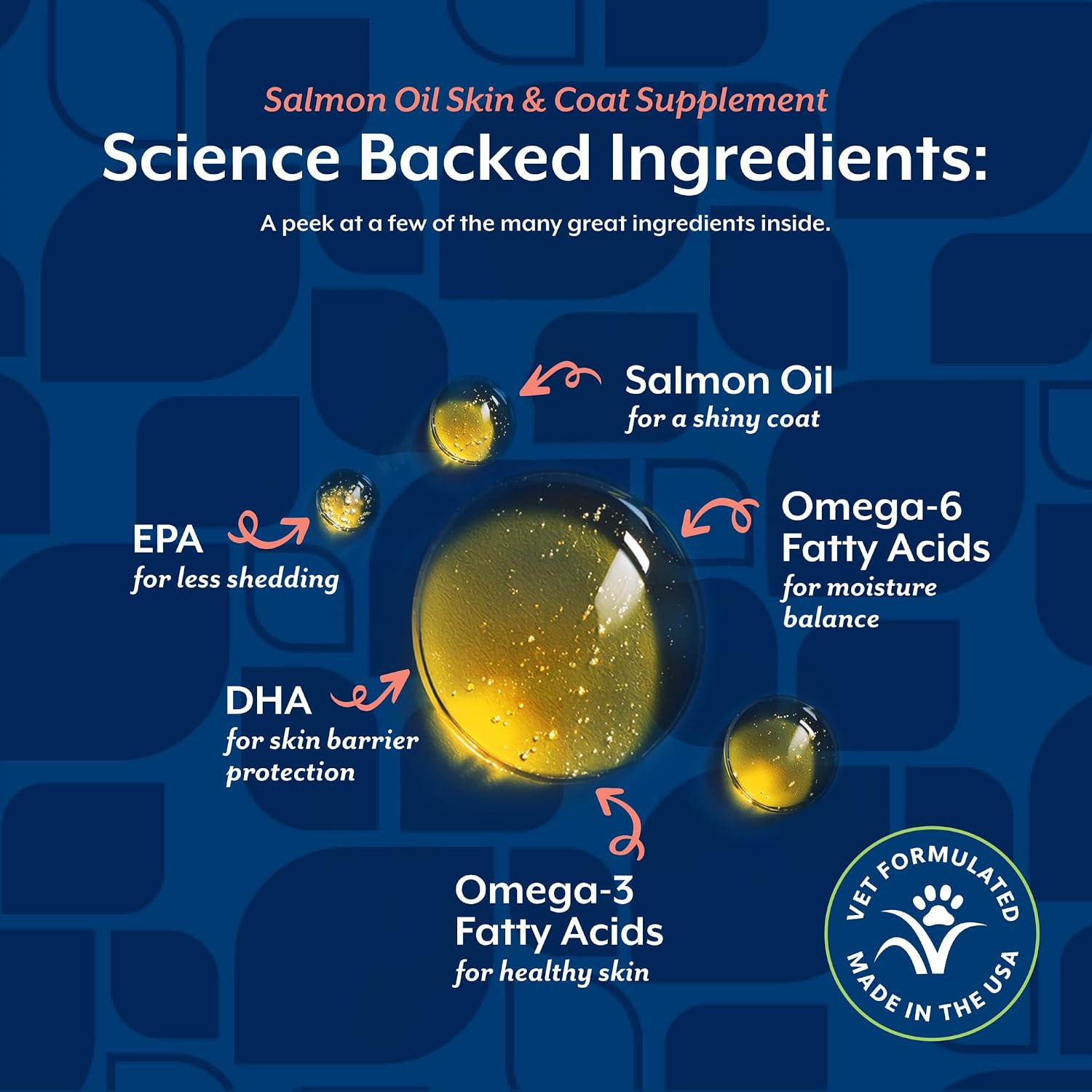NaturVet – Salmon Oil Skin & Coat Plus Omegas | Supports Healthy Skin & Glossy Coat | Natural Source of Omega-3 & 6 Fatty Acids | for Dogs & Cats (500 mL Oil) - görsel 5