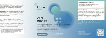 LUV Zen Drops: Anxiety and Stress Support – Vitamin D3 (Cholecalciferol): Plays a role in mood regulation and – Image 7