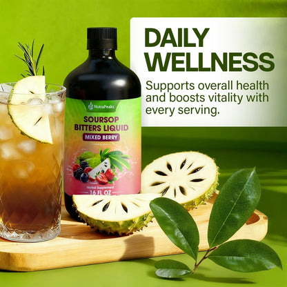 NutraPeaks Soursop Bitters Liquid – Mixed Berry, 473 mL – Image 5