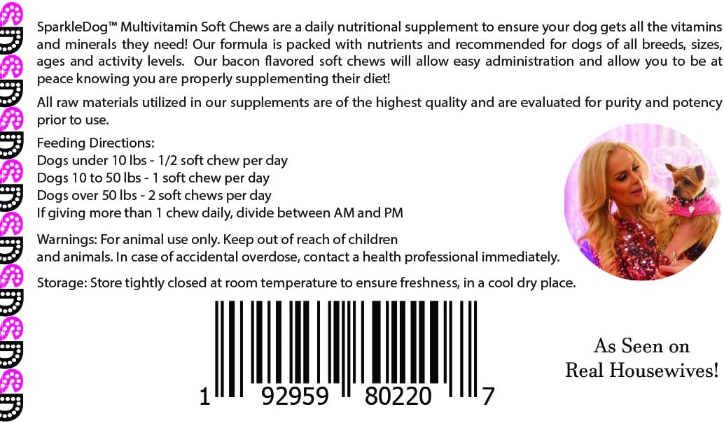 SparkleDog Multivitamin Daily Supplement Soft Chews for Dogs - 60 Chews - görsel 2