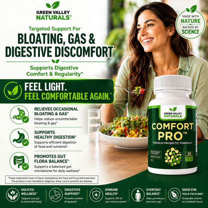 ComfortPro™ Daily Probiotics for Digestive Health | Supports Occasional Constipation & Bloating | with BB536 & Zinc | Gut – Image 6