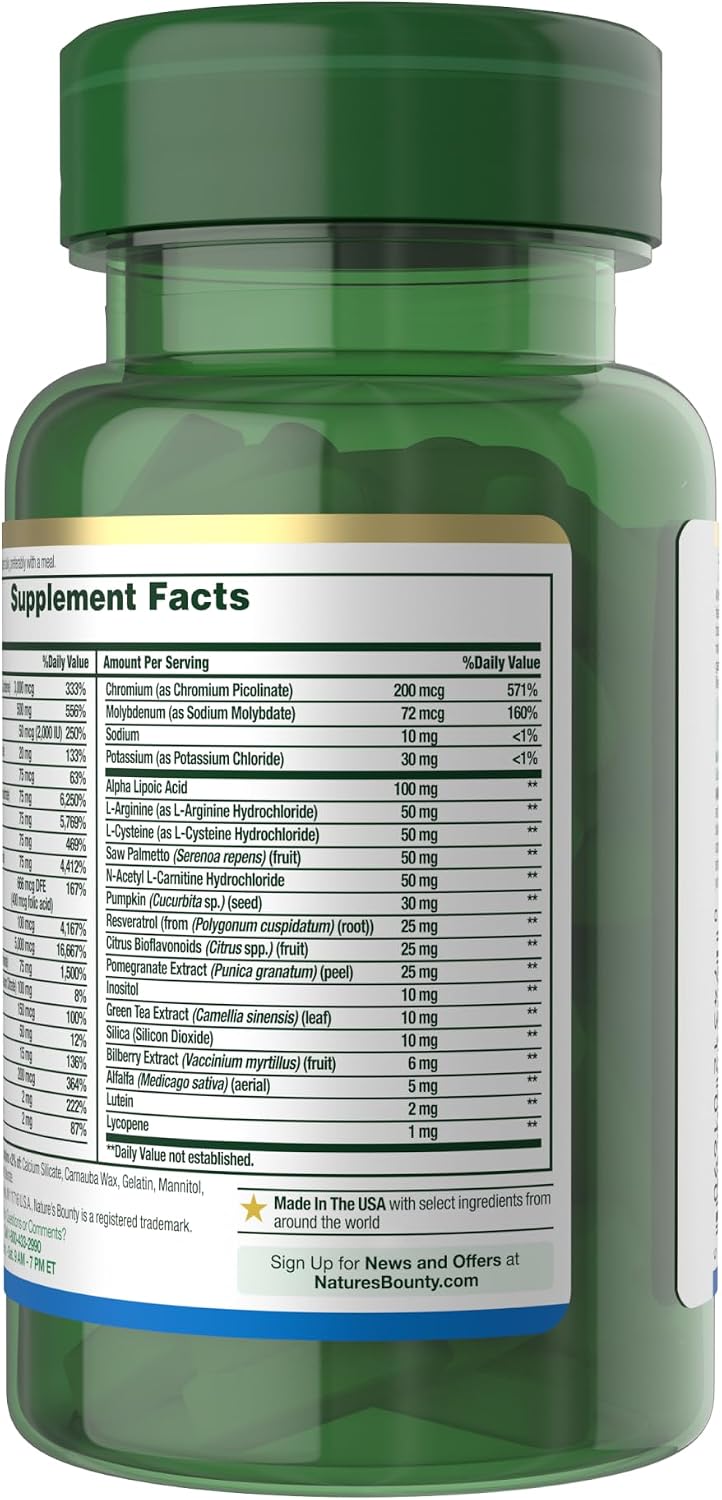 Nature's Bounty High Potency Men's Complete – Energy Metabolism: B vitamins help convert food into energy, which – Image 8