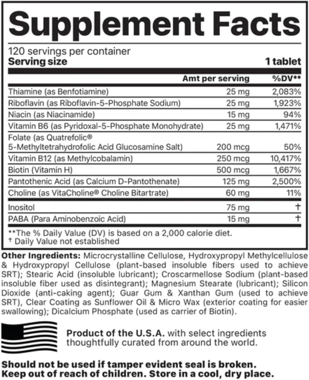 Jigsaw Health Activated B w/SRT - Sustained Release B-Complex, 120 Tablets - görsel 2