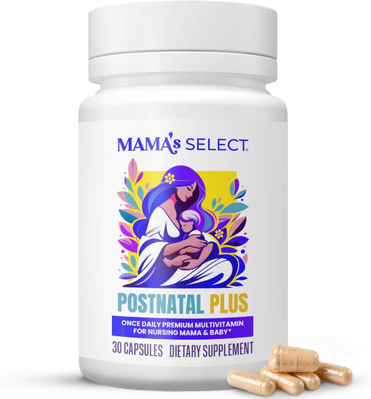 Mama's Select Postnatal Vitamins for Women's – Postnatal Multivitamin for Recovery, Energy, Hair & Milk Supply – – Image 1