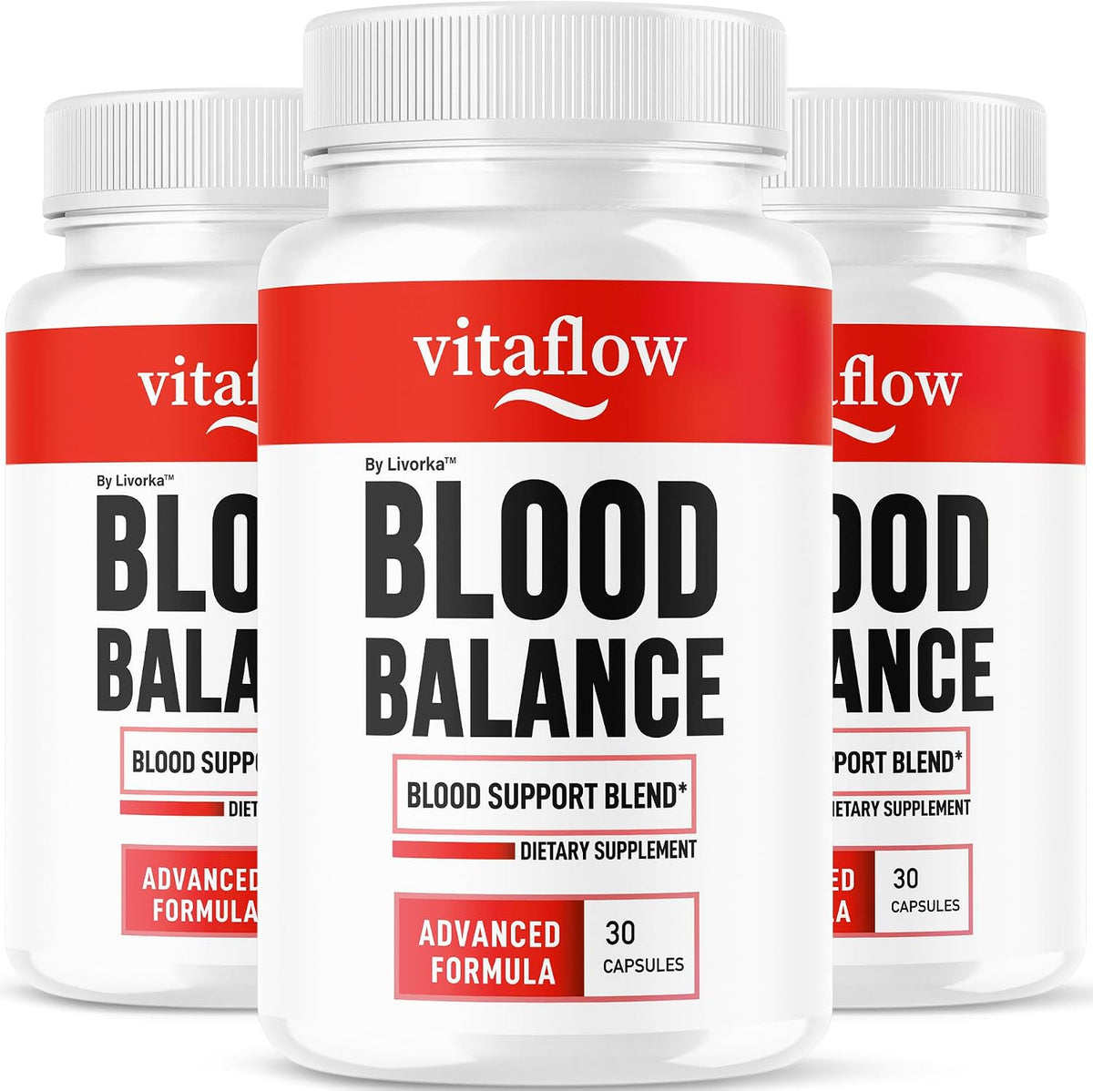 (3 Pack) VitaFlow Capsules - Official Balance Supplement Support, All Natural Advanced Formula, 90 Capsules – Image 1