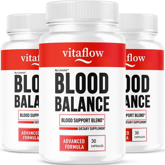 (3 Pack) VitaFlow Capsules - Official Balance Supplement Support, All Natural Advanced Formula, 90 Capsules – Image 1