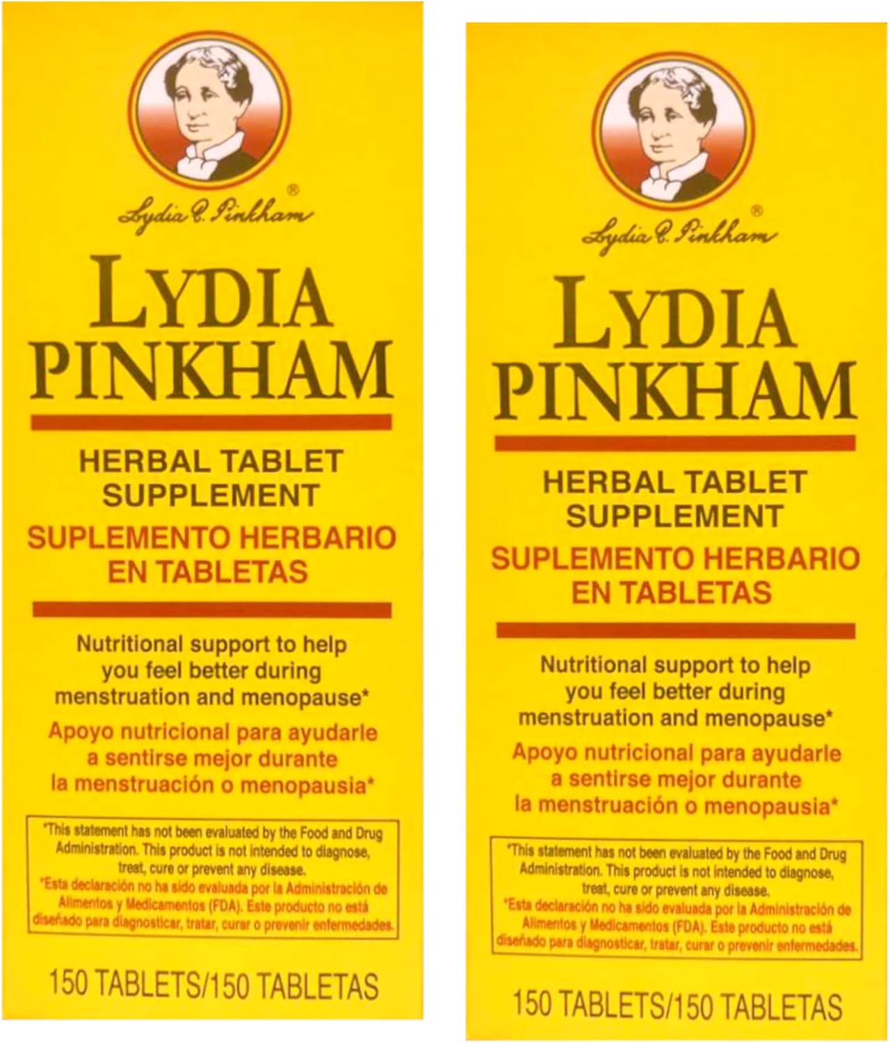 Lydia Pinkham Herbal Tablet Supplement 150 Tablets (Pack of 2) - görsel 1
