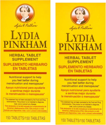 Lydia Pinkham Herbal Tablet Supplement 150 Tablets (Pack of 2)