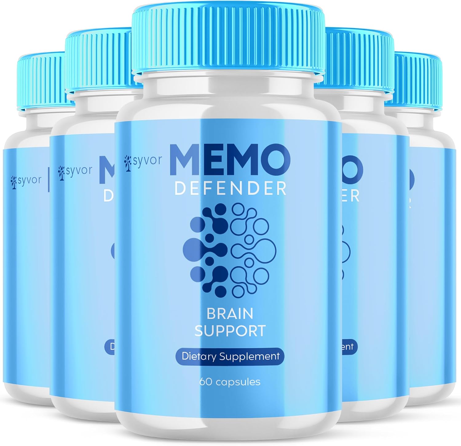 (5 Pack) Memo Defender Capsules – Advanced Brain Support Supplement with Natural Ingredients – 300 Capsules - görsel 1