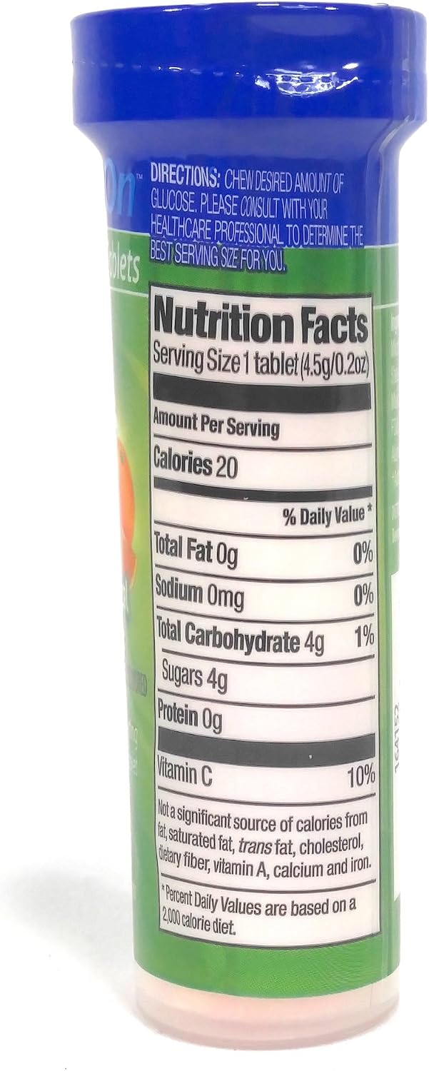 ReliOn Glucose Tropical Fruit Tablets, On-The-Go Tube, 10 Tablets - görsel 2
