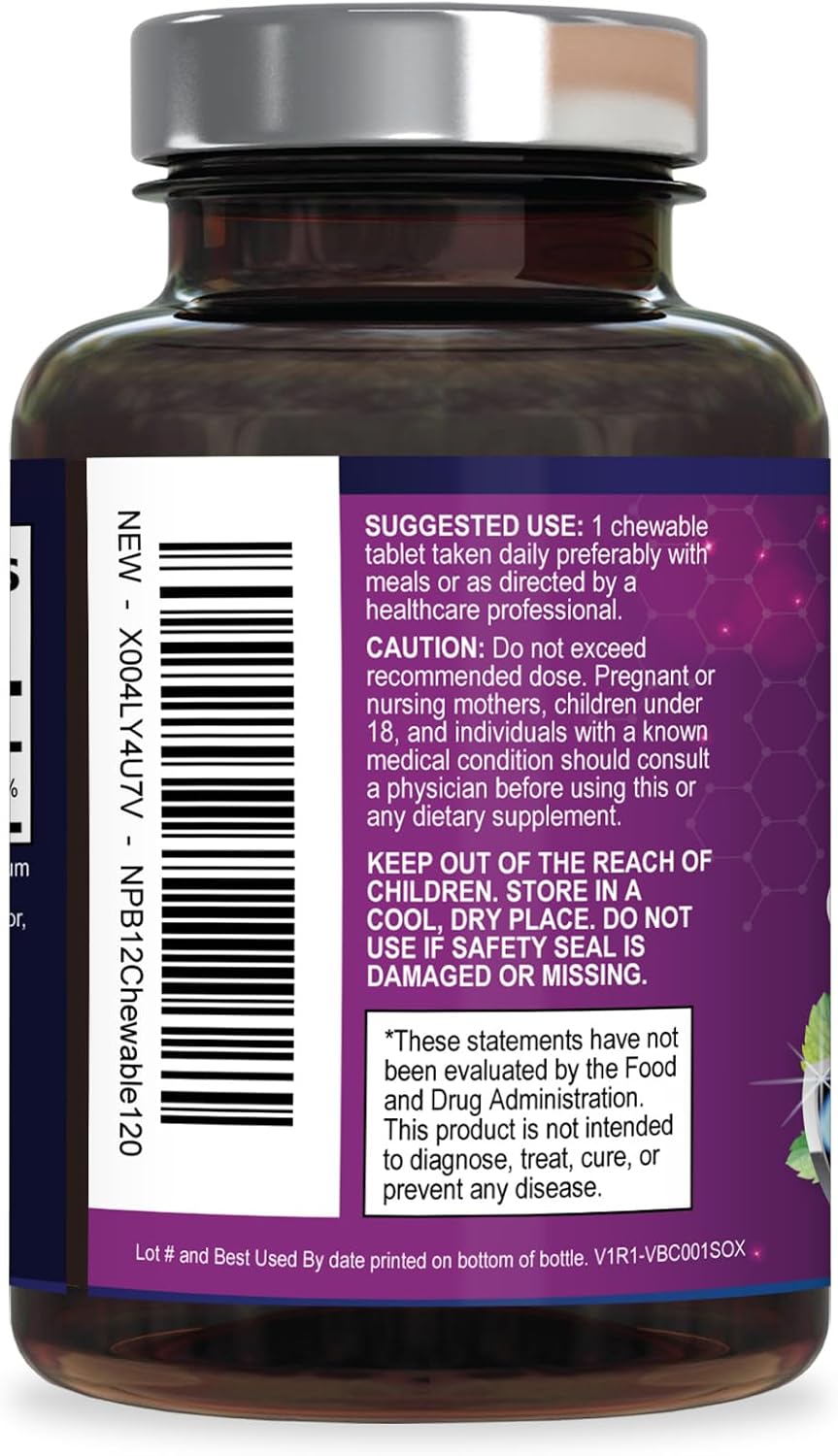 Vitamin B12 Complex (Methylcobalamin) 1000 – Promotes red blood cell formation: Adequate B12 levels help prevent – Image 8