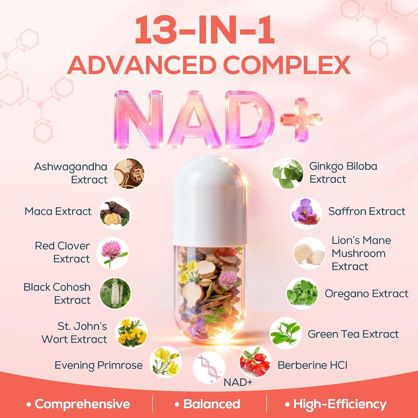 IcarusIvy NAD+ Supplements for Women's, NMN Alternative, Liposomal NAD+, Women's's Formula, 180 Capsules - görsel 9