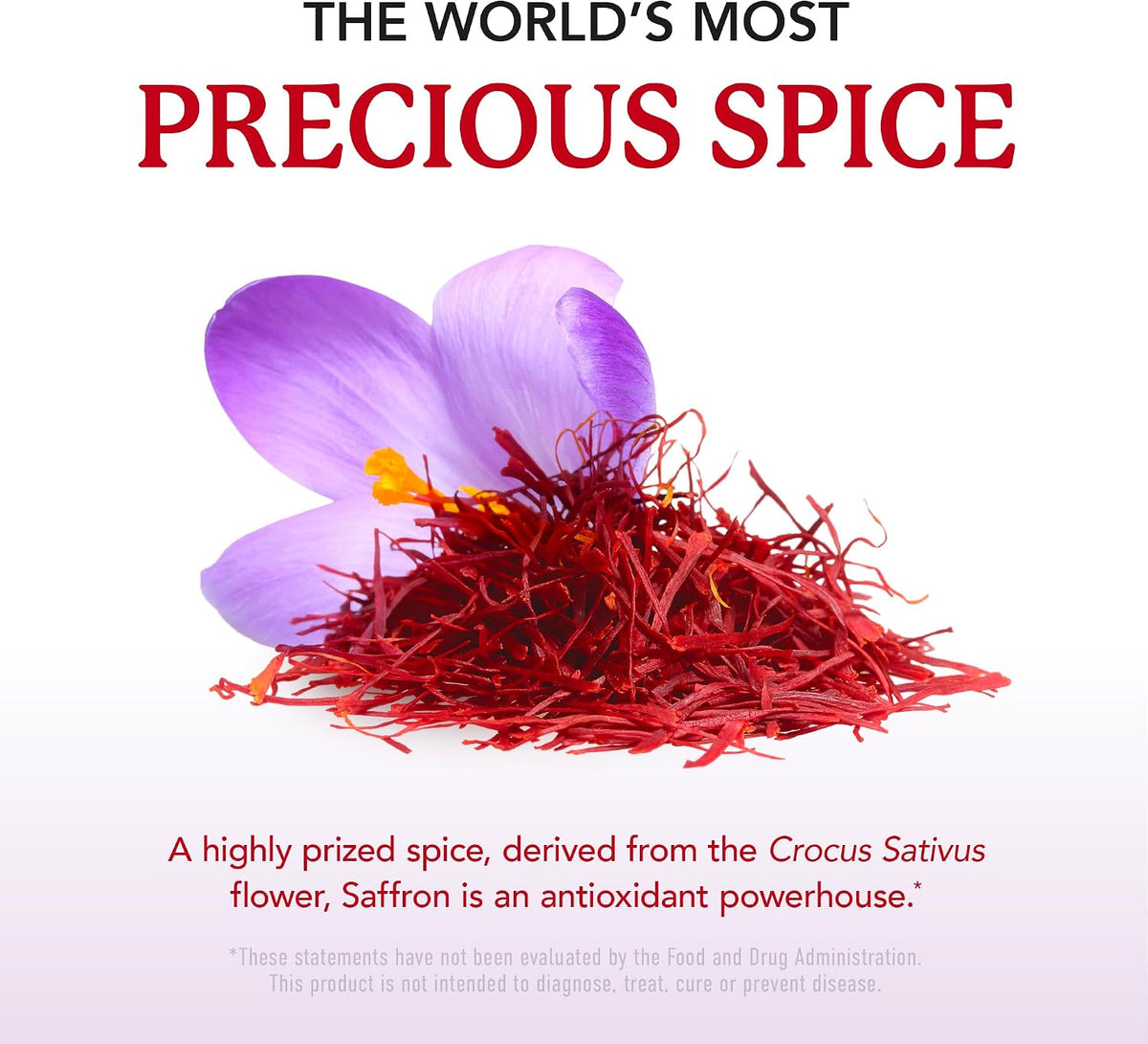 Saffron Supplements 88.5mg – Pure Saffron – Picrocrocin – The compound responsible for saffron’s bitter taste, – Image 3