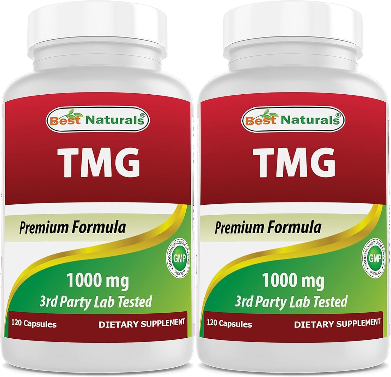 Best Naturals TMG Trimethylglycine (as Betaine Anhydrous) 1000 mg – 120 Capsules (Pack of 2) - görsel 1