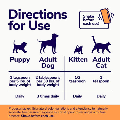 High-Kilojoule Weight Gainer for Dogs & Cats - Multivitamin Gel with Omega-3 Fish Oil and Calcium