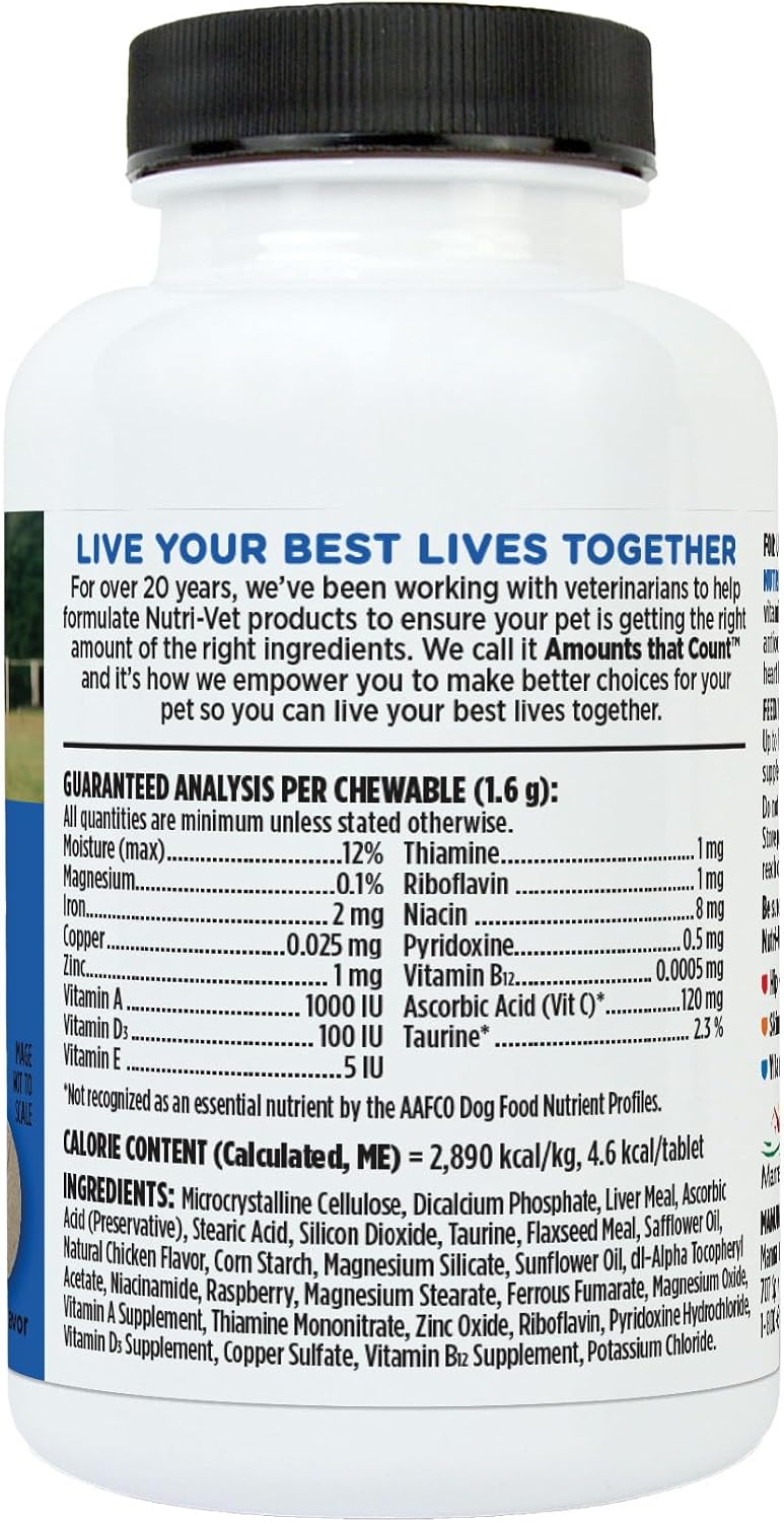 Nutri-Vet Puppy-Vite Chewables for Puppies - Daily Dog Multivitamin with Essential Nutrients, 60 Chewables - görsel 9