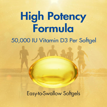 ULTRA-D3 Once-Weekly Vitamin D3 50,000 IU Soft-gels, 50 Count Bottle