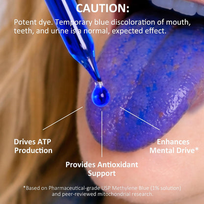 Bluesun Methylene Blue Drops 1% – USP Pharmaceutical Grade – 60 mL (10 mg/mL) – Image 2
