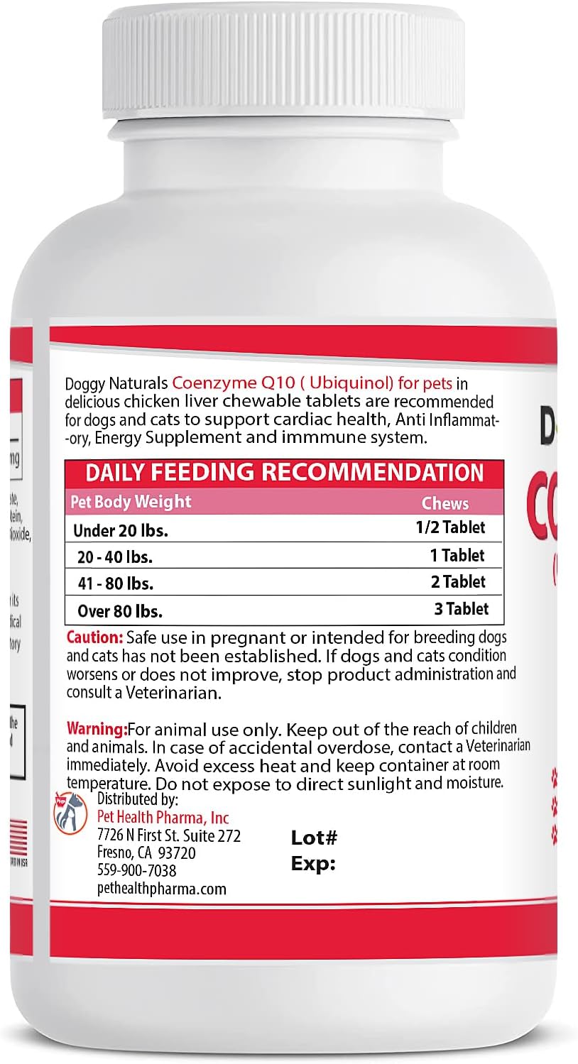 Coenzyme Q10 High Potency 40mg Ubiquinol for Dogs (120 Tablets) - Made in USA - görsel 5